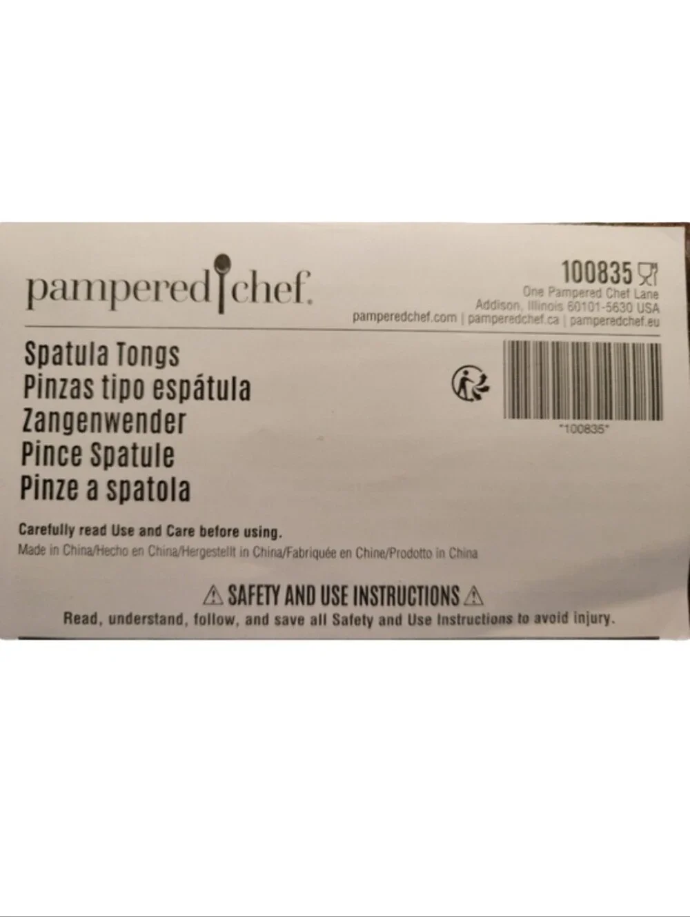 Pampered Chef Spatula Tongs 14
